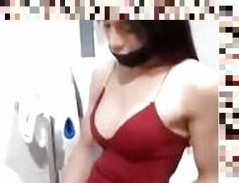 Public urinary beautiful ladyboy try to piss in public urinary Soo sexy and hot like a golden showe