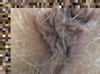 Front view and back view of my hairy pussy ( POV , blonde hairy bush)