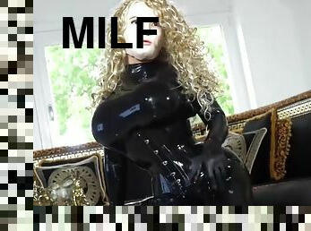 store-patter, milf, blond, latex, solo, dukke