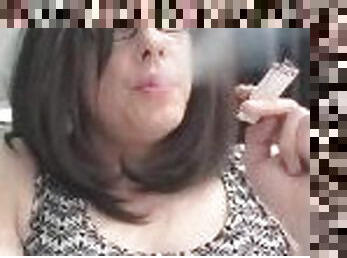 amateur, fetichista, a-solas, fumando