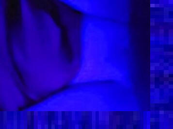 BBC blows his LOAD on MILF mound in BLUE light