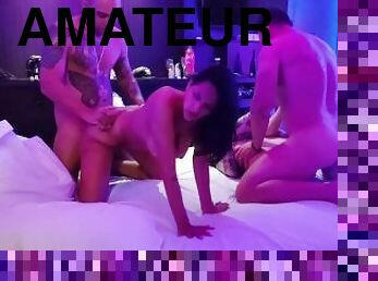 swingers, amatérske, domáce, štvorka, bisexuálne, hotel