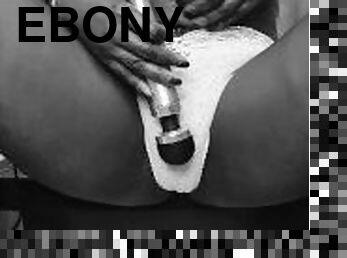 OMG! Watch Ebony Babe Teasing Her Clit Until She SQUIRTS! ????????