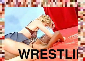 interraziali, bionde, wrestling, brunette