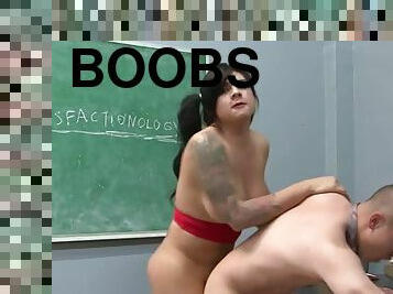 Trannys boobs big tits cummed