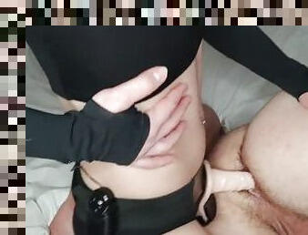 gammal, strap-on, amatör, anal, hardcore, bdsm, europeisk, euro, äldre, bondage