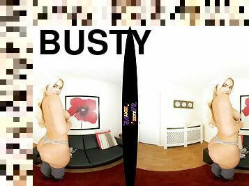 Busty Blonde Louise P - Peachy - Virtual reality POV solo