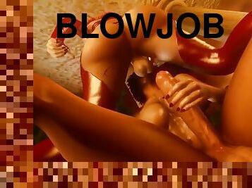 Futanari blowjob sessions and raw dicking in ass
