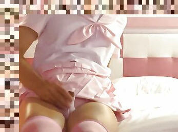 SisK Feminization Training with Cutie Pinky Seifuku EP2: Dick Play
