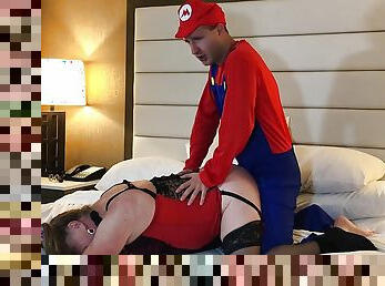 Mario Fucks Crossdresser with Big Ass