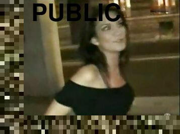 Public street striptease