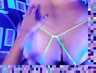 What A Big Ass In Neon!! I Spread My Big Ass For My Hot Husband In Doggystyle While He Records Me