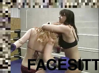 Sybil Starr vs Sophie boxing with facesitting finish