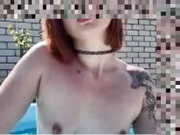 Teenage Girl Naked In Swimming Pool