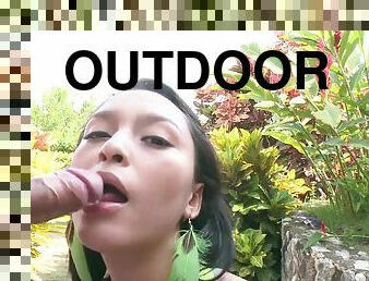 Andrea - My House Is Your House - outdoor hardcore with young busty brunette slut Andrea Latina