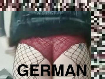 strumpfhosen, öffentliche, dilettant, anal-sex, deutsch, schwarz, höschen, fischnetz