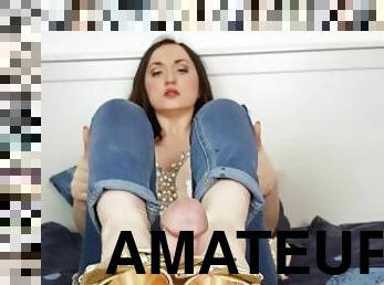 amaterski, milf, francozinje, noge, pov, cfnm, prihaja, fetiš, jeans, z-nogo