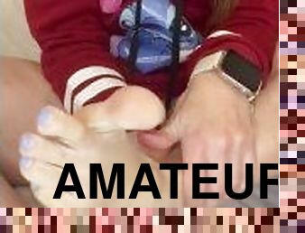 masturbare-masturbation, amatori, slclav, picioare, fetish, solo, bruneta