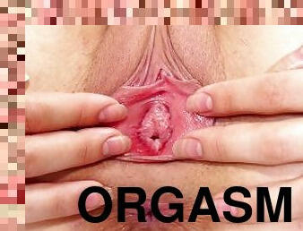 onani, orgasme, teenager, knepning-fucking, naturlig, skede, perfekt, uskyldig, jomfru, jomfru-virgin