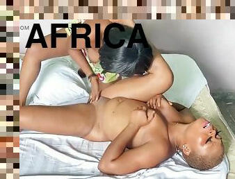 African Lesbians - Real Horny Amateur Couple Reaching Female Ejaculation