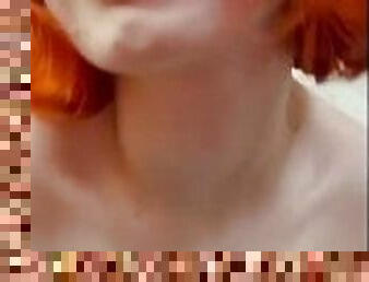 Incredible Cute Redhead: Her Beautiful Body While Teasing on Camera!