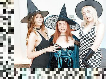 Halloween lesbian sex night