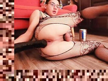 Femboy Wrecks His Bussy and Balls With A Massive Centaur Cock Mr.Hankey