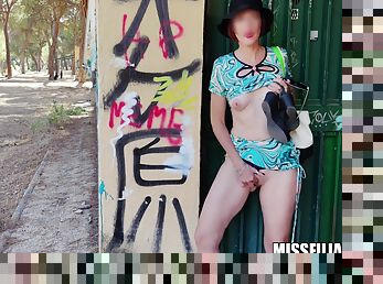 Miss Filia Spanish Milf Enjoys Outdoors Masturbation Public Sex In Dogging Place Exhib Her Pink Pussy &amp; Natural Tits For Voyeur