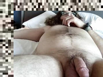 Cute chubby guy trying to cum then eating it! Masturbation, edging, thoughts about you, intimacy