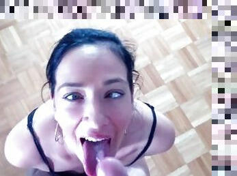 Hanna Orio sucks dick and swallows the delicious cum! ????????