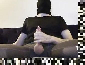 masked guy jerking off