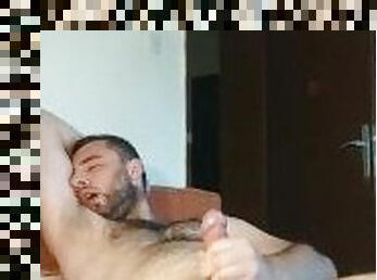 HORNY BEARDED STUD JERKS AND SHOOTS BIG LOAD OUT