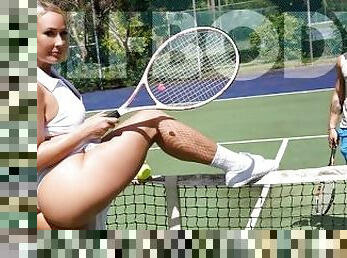 røv, store-patter, fisse-pussy, sport, upskirt, barberet, tennis, hvid, saftig, suttende