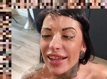 Big Tits And Big Facials Compilation - deepthroat blowjob and cum on face compilation with kinky babes