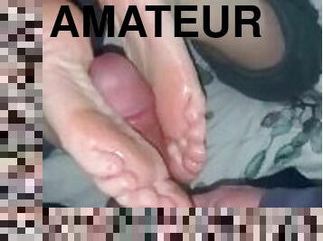 amateur, ados, pieds, branlette-avec-les-pieds, réalité