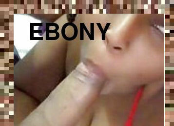 Sexii Ebony giving Valentines head