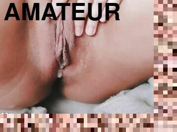 asiatisk, store-pupper, doggy, gravid, pussy, amatør, hjemmelaget, creampie, pov, cum