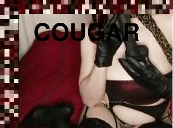 Domme cougar Ruby would like to use her big black dildo on you