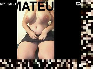 Amateur Milf shows her tits on live cam show and masturbates sex cam girl  CAM4
