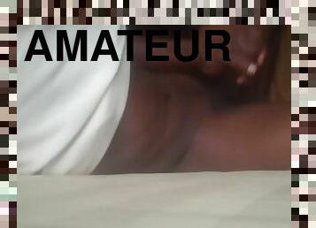 Amateur black teen cums twice at the same time with multiple cumshot