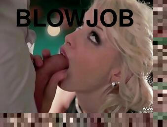 amatør, blowjob, cumshot, stor-pikk, milf, deepthroat, par, cfnm, facial, blond