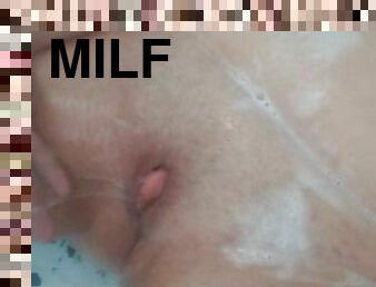 imbaiere, masturbare-masturbation, milf, latina, mama, excitat, dus