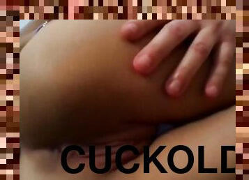 hautenge, babe, beule-schuss, junge, schwer, sklavin, gesichtspunkt, blondine, fetisch, cuckold