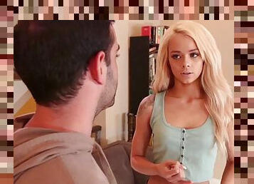 Petite beauty elsa jean seduces a guy with her formidable body