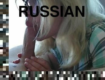 Picked up Hot Russian Girl on Vacation for Deep Throat Cock Sucking