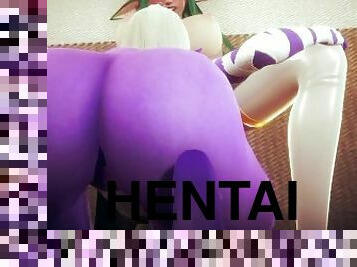 lesbiana, sex-in-trei, animatie, hentai, 3d