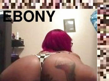 Thick Tatted Booty Ebony Twerking