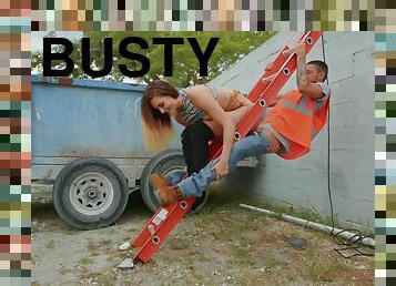 Busty Slut Gets Fucked By Tattooed Worker - Ella Reese, Tyler Steel And Tyler Nixon
