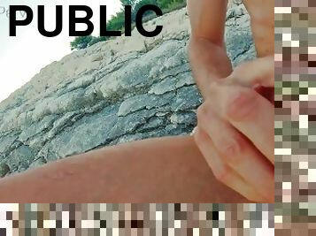 masturbare-masturbation, nudist, public, plaja, simpatica, prinsa, exchibitionist, pozat-tatele