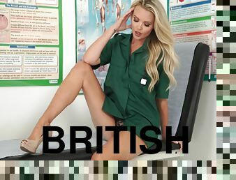 Naughty Nurse Ashley Strips Out Of Her Uniform